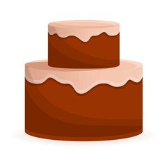 Anniversary cake icon. Cartoon of anniversary cake vector icon for web design isolated on white background