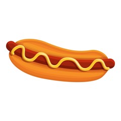 Hot dog icon. Cartoon of hot dog vector icon for web design isolated on white background