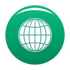 Global icon. Simple illustration of global vector icon for any design green