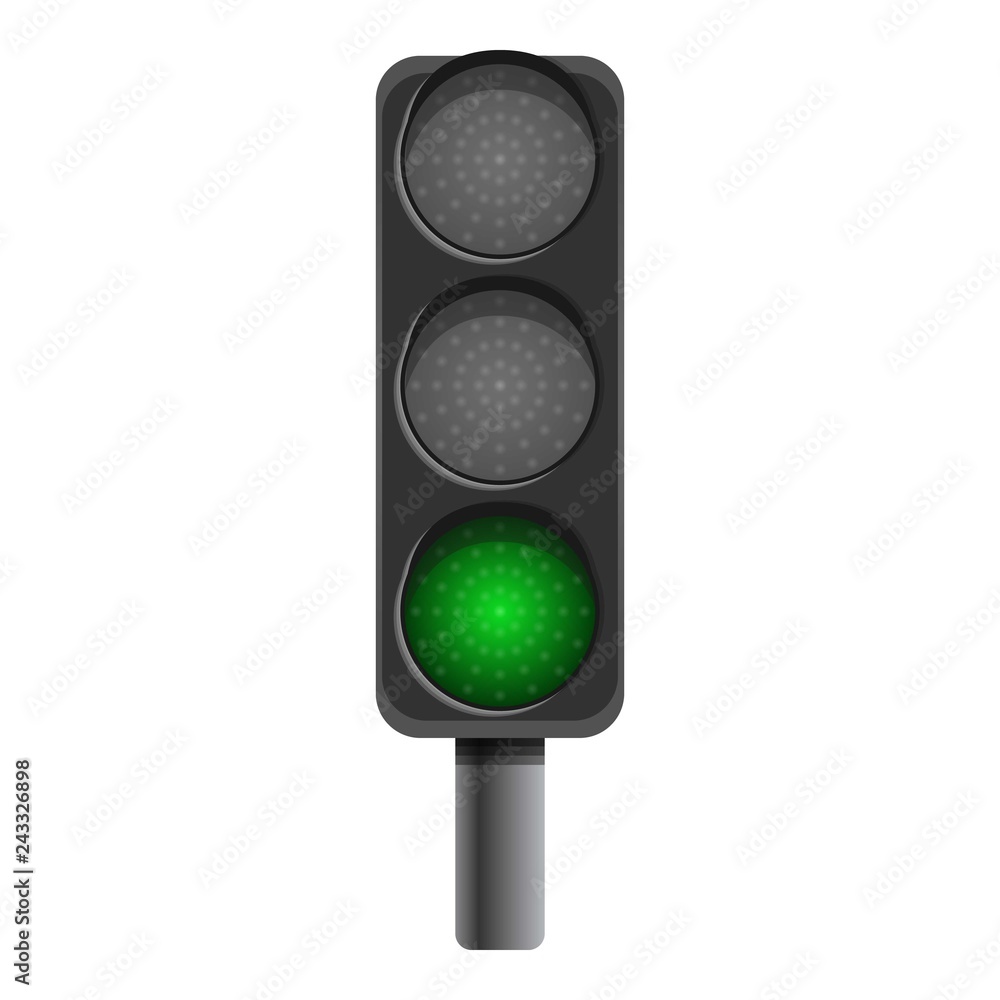 Aufkleber pillar semaphore green light icon. cartoon of pillar semaphore green light vector icon for web desig