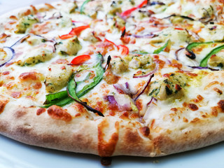 tasty pizza on a the table