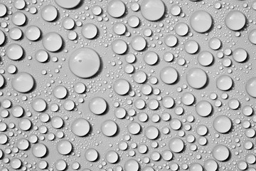 closeup drops water - monochrome