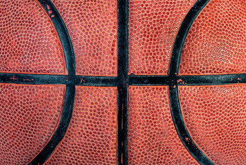 Obraz premium Part of old basketball ball