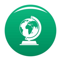 Globe icon. Simple illustration of globe vector icon for any design green