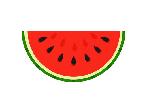 Watermelon slice fruit icon.