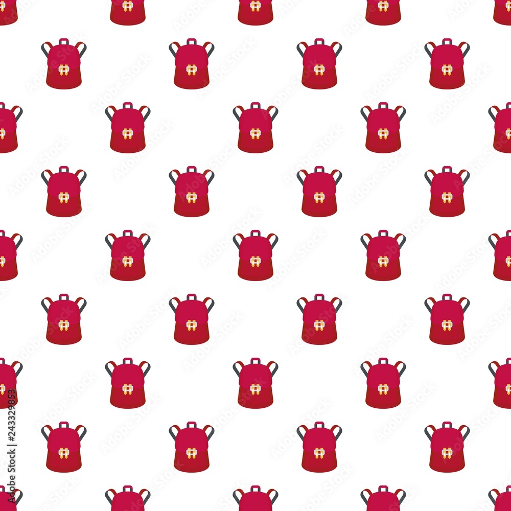 Poster trendy backpack pattern seamless vector repeat for any web design