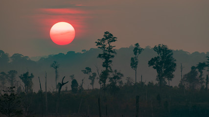 Sunset on Thakhek Loop, Laos