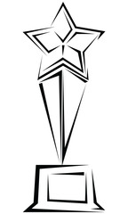 Trophy sign icon for champion