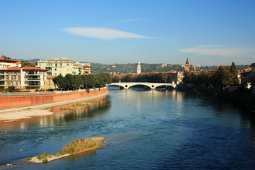 Panorama of the city of Verona, Italy