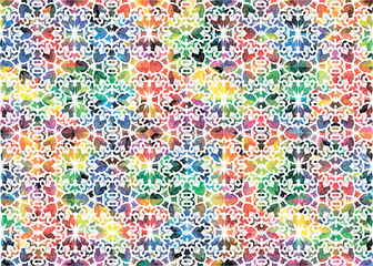 The abstract colorful floral background