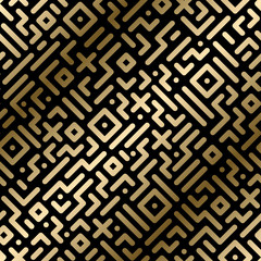 Vector seamless digital luxury pattern - creative geometric background. Gold gradient design