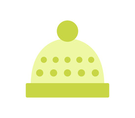 winter cap icon on white background