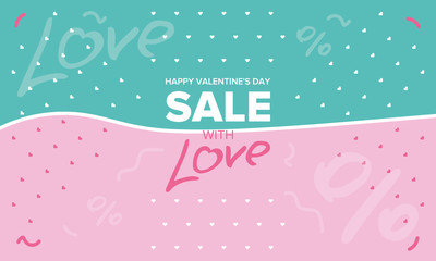 Valentines Day sale background with modern abstract pattern. Wallpaper, flyers, invitation, posters, brochure, banners. Vector illustration