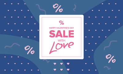 Fototapeta na wymiar Valentines Day sale background with modern abstract pattern. Wallpaper, flyers, invitation, posters, brochure, banners. Vector illustration