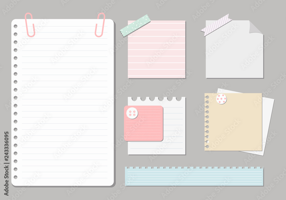 Poster design elements for notebook, diary, stickers and other template.vector,illustration.