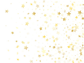 Magic gold sparkle texture vector star background.