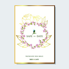 Wedding invite, invitation menu