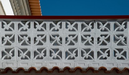 Mur ouvragé à Melgaço, Minho, Portugal