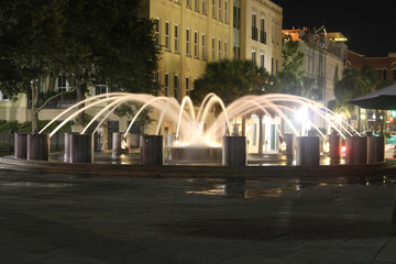Fototapeta premium Light Painting at Waterfront Park