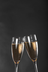 two glasses of champagne