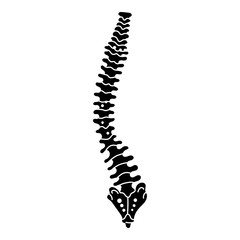 Spine icon. Simple illustration of spine vector icon for web design isolated on white background