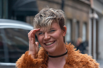 Portrait of a smiling young woman