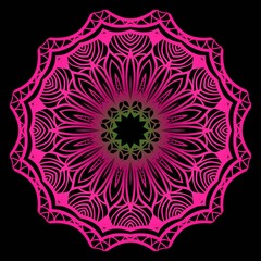 Decorative round lace ornate mandala. Vintage vector pattern for print.