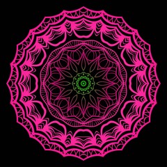 Ornamental circle pattern. Hand draw Mandala. Vintage decorative elements. vector illustration. Anti-stress therapy pattern