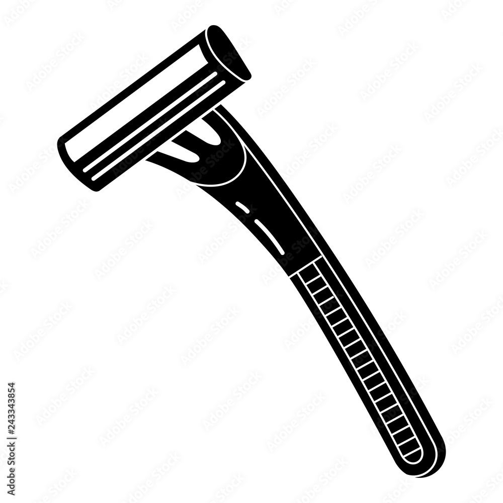 Poster plastic razor icon. simple illustration of plastic razor vector icon for web design isolated on whit