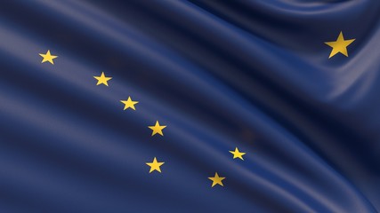 State of Alaska flag. Flags of the states of USA.