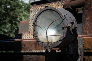 part of the railway abandoned steam locomotive depot rusty old remnants