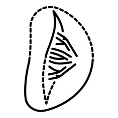 Sick spleen icon. Outline sick spleen vector icon for web design isolated on white background