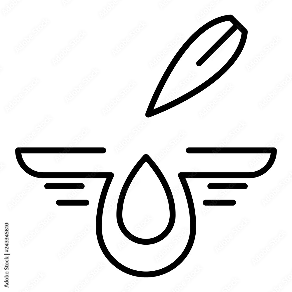 Poster aloe drop icon. outline aloe drop vector icon for web design isolated on white background