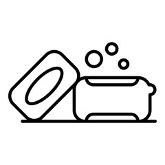 Aloe vera soap icon. Outline aloe vera soap vector icon for web design isolated on white background