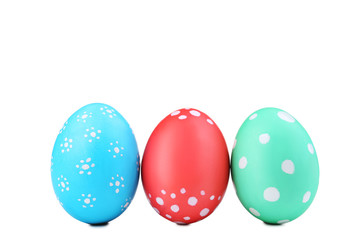 Easter eggs isolated on white background