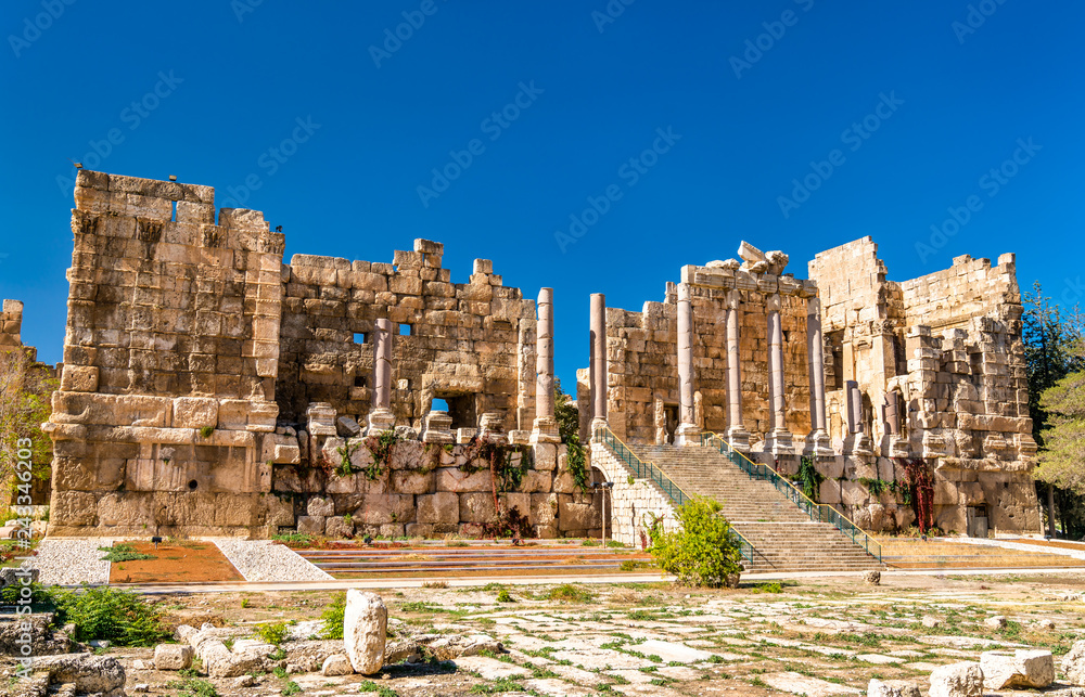 Poster propileus of the temple of jupiter at baalbek, lebanon