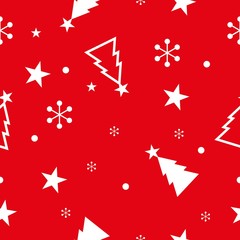 winter seamless background with stars
