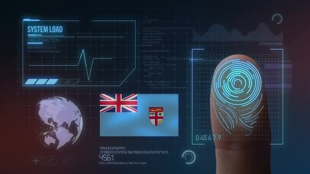 Finger Print Biometric Scanning Identification System. Fiji Nationality