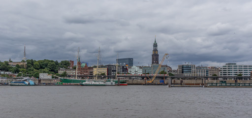 Fototapeta premium Hamburg, Germany - second biggest city of Germany by population, Hamburg has been classified a Unesco World Heritage Site due to its peculiar architecture. Here in particular a look at the Old Town