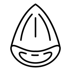 Cutted aloe leaf icon. Outline cutted aloe leaf vector icon for web design isolated on white background