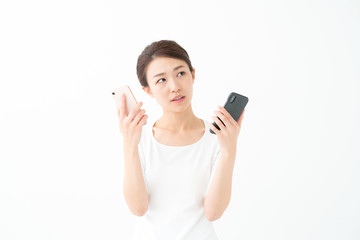 スマートフォン・比較・女性