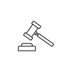 Simple line icon of judge hummer