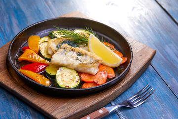 fish with vegetables