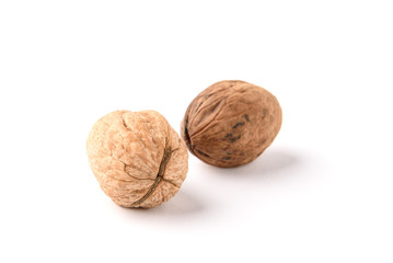 Walnut isolated on white background.