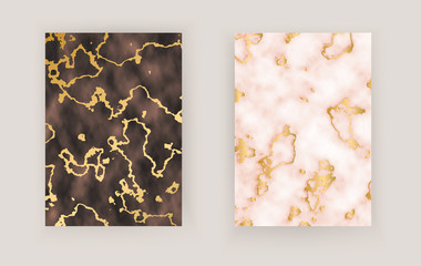Pink gold vector marble background. Brown gold marble for wedding, cosmetic, parfume shops