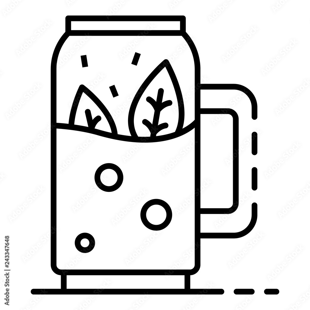Aufkleber spinach smoothie icon. outline spinach smoothie vector icon for web design isolated on white backgro