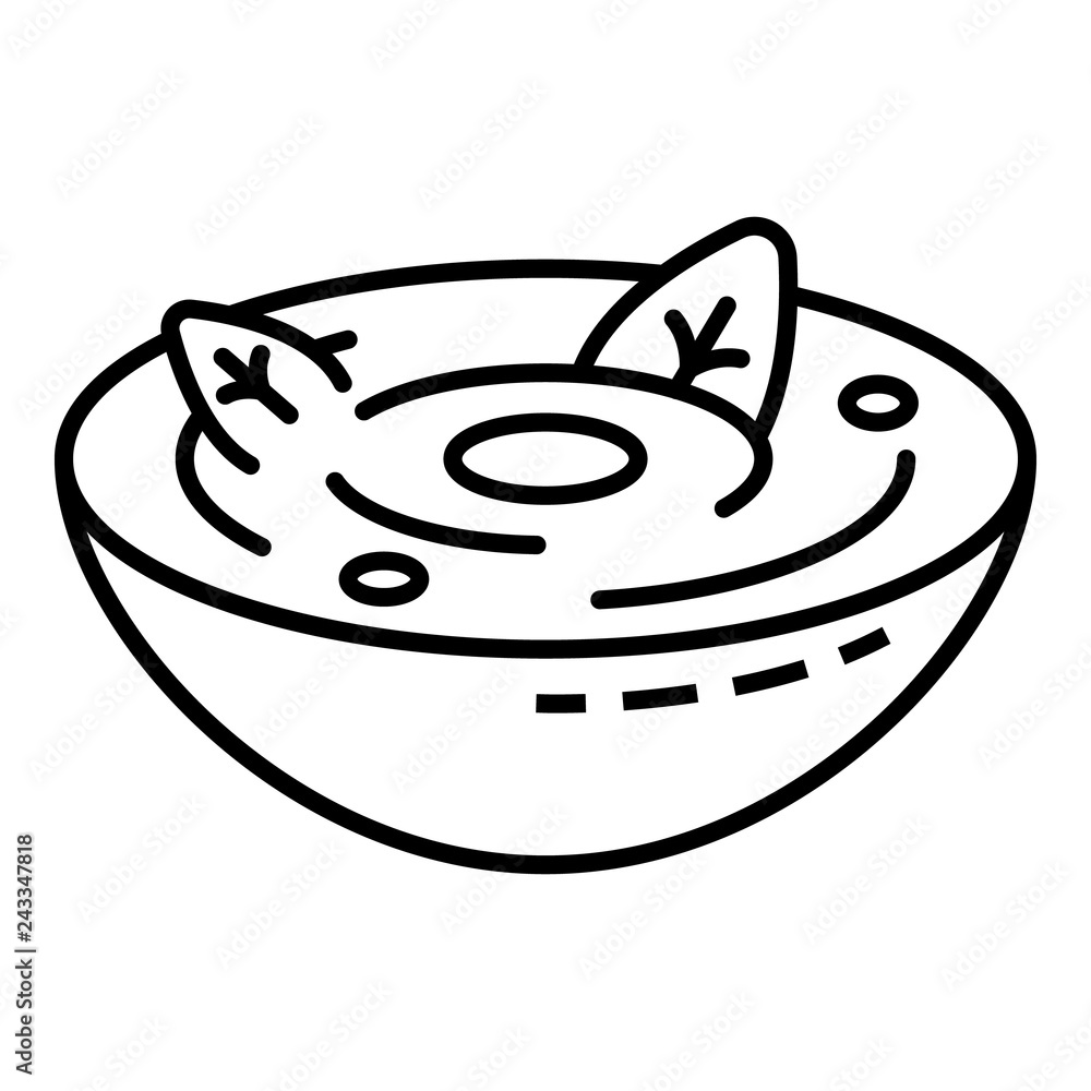 Poster spinach soup icon. outline spinach soup vector icon for web design isolated on white background