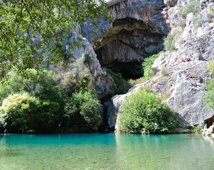 The beautiful Cueva del Gato in Benaoján near Ronda Andalusia Spain