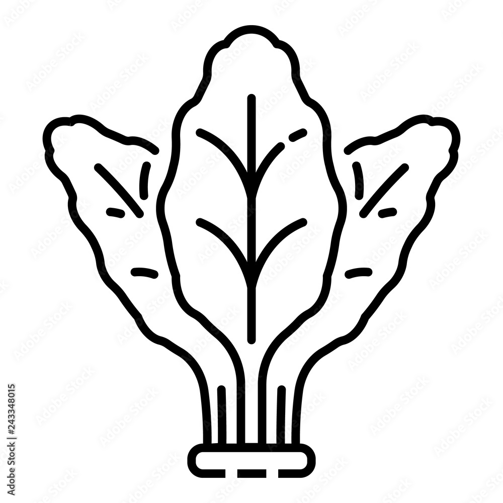 Poster fresh spinach icon. outline fresh spinach vector icon for web design isolated on white background