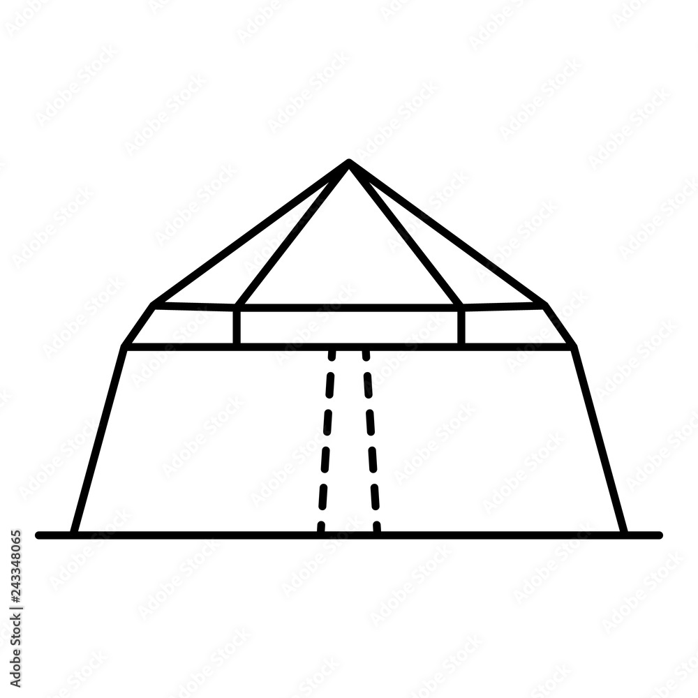 Poster canopy icon. outline canopy vector icon for web design isolated on white background